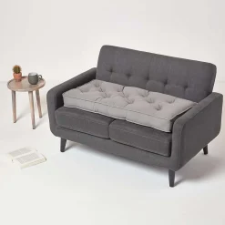 Coussin rehausseur pour canapé en coton, gris ardoise - HOMESCAPES
