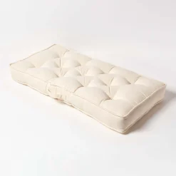 Coussin rehausseur pour canapé en coton, crème - HOMESCAPES