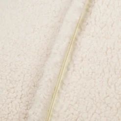 Coussin rond effet laine bouclée Pehme blanc écru Ø45cm GoodHome