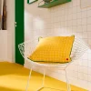 Coussin Sodeco jaune en coton l.50 x L.50 cm