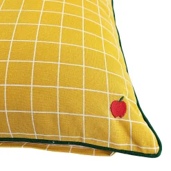 Coussin Sodeco jaune en coton l.50 x L.50 cm