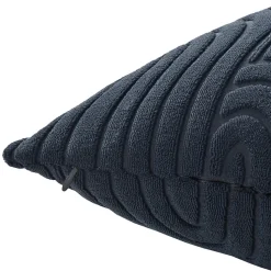 Coussin Tohono GoodHome bleu marine L.45 x l.45 x ep.80 cm