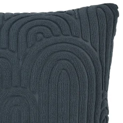 Coussin Tohono GoodHome bleu marine L.45 x l.45 x ep.80 cm