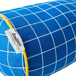 Coussin traversin Sodeco bleu en coton L.40 cm