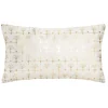 Coussin "Tropique" - velours - ivoire - 30x50 cm - Atmosphera