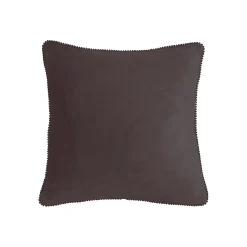Coussin velours contour perlé CHOCO 40x40