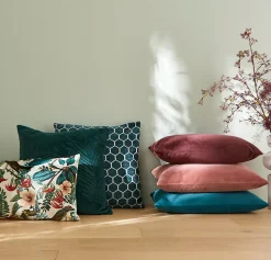 Coussin Velvet Valgreta 30x50 cm GoodHome bordeaux