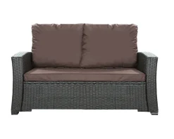 Coussins de canapé meubles de jardin en résine tressée Marron, Coussins balançoire 110x60x50 Coussin pour banquette polyrattan