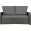 Coussins de canapé meubles de jardin en résine tressée Anthracite, Coussins balançoire 110x50x50 Coussin pour banquette 2places