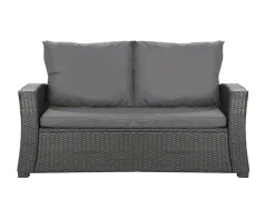 Coussins de canapé meubles de jardin en résine tressée Anthracite, Coussins balançoire 110x50x50 Coussin pour banquette 2places