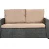 Coussins de canapé meubles de jardin en résine tressée Beige, Coussins balançoire 100x50x50cm Coussin pour banquette polyrattan