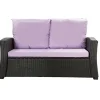Coussins de canapé meubles de jardin en résine tressée 120x50x50cm Violet, Coussins balançoire Coussin pour banquette 2 places