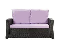 Coussins de canapé meubles de jardin en résine tressée 120x50x50cm Violet, Coussins balançoire Coussin pour banquette 2 places