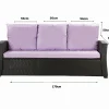 Coussins de canapé meubles de jardin en résine tressée Violet Coussins balançoire 170x50x50cm Coussin de banc de jardin 3 places