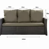 Coussins de canapé meubles de jardin en résine tressée Vert, Coussins balançoire 170x60x50cm Coussin de banc de jardin 3 places