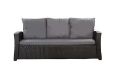Coussins de canapé meubles de jardin en résine tressée Anthracite, Coussins balançoire 140x50x50 Coussin de banc de jardin