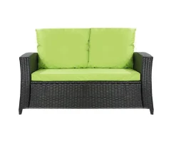 Coussins de canapé meubles de jardin en résine tressée 120x50x50cm Citron, Coussins balançoire Coussin pour banquette 2 places