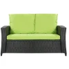 Coussins de canapé meubles de jardin en résine tressée Citron, Coussins balançoire 100x60x50 Coussin pour banquette 2 places