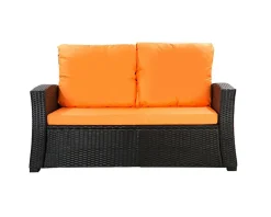 Coussins de canapé meubles de jardin en résine tressée Orange, Coussins balançoire 100x50x50cm Coussin pour banquette polyrattan