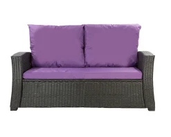 Coussins de canapé meubles de jardin en résine tressée Violet Coussins balançoire 160x60x50cm Coussin de banc de jardin 3 places