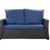 Coussins de canapé meubles de jardin en résine tressée Bleu, Coussins balançoire 130x50x50cm Coussin de banc extérieur -Mix
