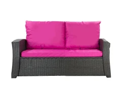 Coussins de canapé meubles de jardin en résine tressée Rose, Coussins balançoire 100x50x50cm Coussin pour banquette polyrattan