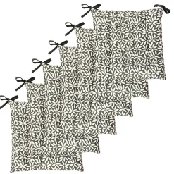 Coussins de Chaise Carrées Bicolores 40x40cm - lot de 6 - Confort et Élégance DYLREV