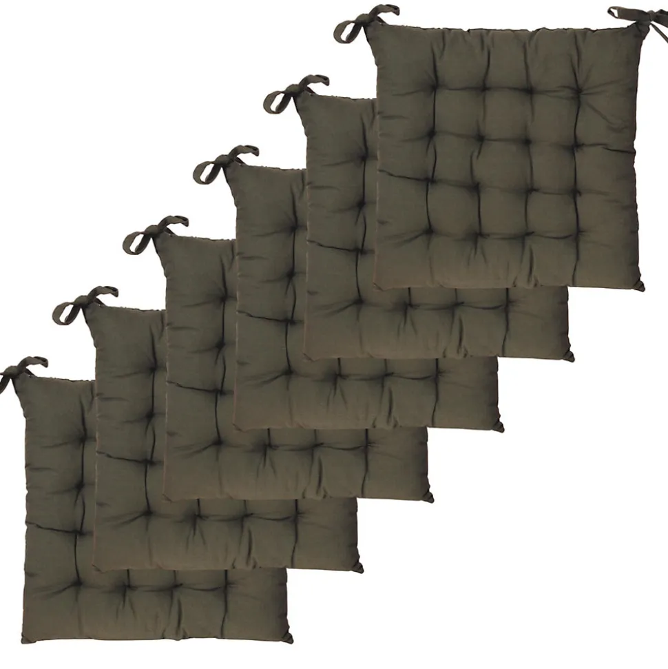 Coussins de Chaise Carrées Bicolores 40x40cm - lot de 6 - Confort et Élégance DYLREV