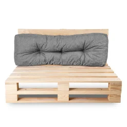 Coussins palette dossier en polyester BANANAIR 120x40x15 cm gris