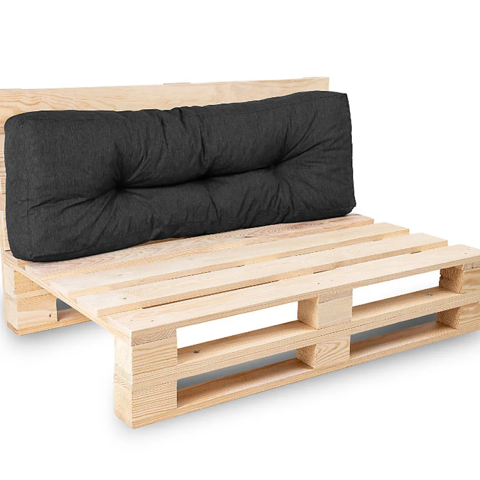 Coussins palette dossier en polyester BANANAIR 120x40x15 cm noir