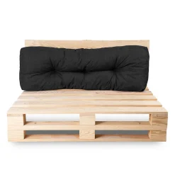 Coussins palette dossier en polyester BANANAIR 120x40x15 cm noir