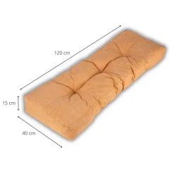 Coussins palette dossier en polyester BANANAIR 120x40x15 cm orange