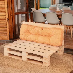 Coussins palette dossier en polyester BANANAIR 120x40x15 cm orange