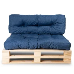 Coussins palette lot en polyester BANANAIR 120x80x15 cm bleu