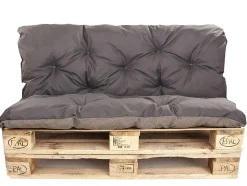 Coussins palettes 120x60 / 120x60cm coussins de palette Anthracite, coussins de canapé de jardin, coussin palette exterieur