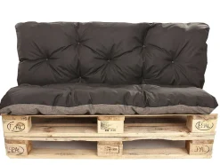Coussins palettes 120x80 / 120x40cm coussins de palette Noir, coussins de canapé de jardin, coussin palette exterieur