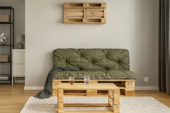 Coussins palettes 120x60 / 120x40cm coussins de palette Vert, coussins de canapé de jardin, coussin palette exterieur
