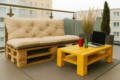 Coussins palettes 120x80 / 120x50cm coussins de palette Beige, coussins de canapé de jardin, coussin palette exterieur
