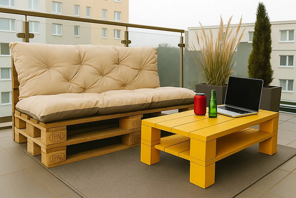 Coussins palettes 120x80 / 120x50cm coussins de palette Beige, coussins de canapé de jardin, coussin palette exterieur
