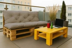Coussins palettes 120x80 / 120x50cm coussins de palette Gris, coussins de canapé de jardin, coussin palette exterieur
