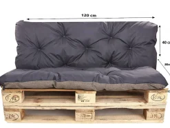 Coussins palettes 120x80 / 120x40cm coussins de palette Bleu foncé, coussins de canapé de jardin, coussin palette exterieur