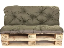 Coussins palettes 120x80 / 120x50cm coussins de palette Vert, coussins de canapé de jardin, coussin palette exterieur