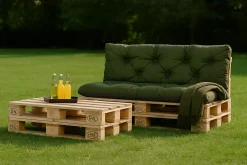 Coussins palettes 120x80 / 120x50cm coussins de palette Vert, coussins de canapé de jardin, coussin palette exterieur
