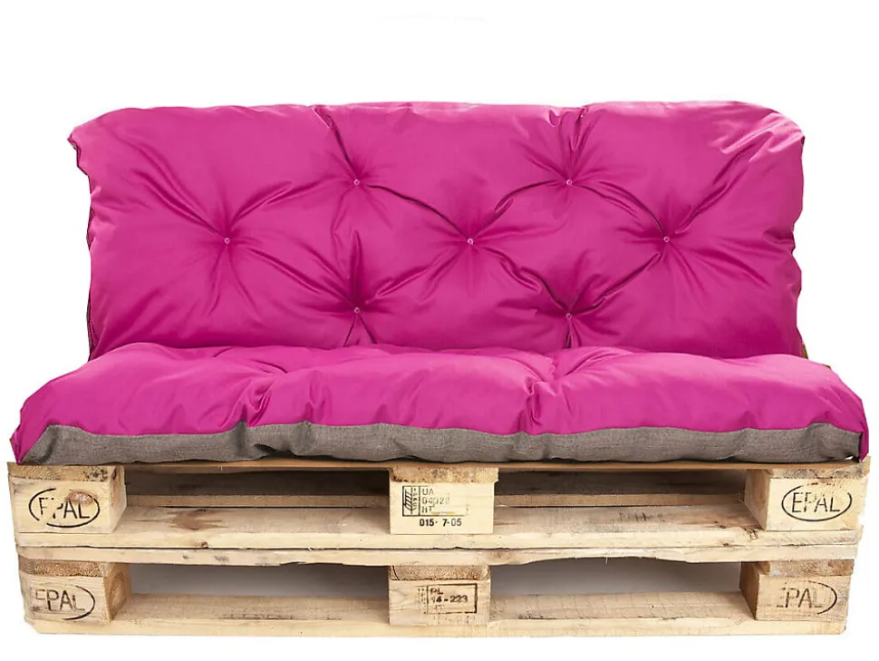 Coussins palettes 120x60 / 120x50cm coussins de palette Rosa, coussins de canapé de jardin, coussin palette exterieur