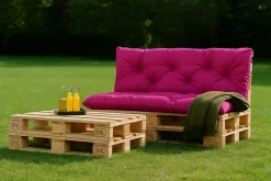 Coussins palettes 120x60 / 120x50cm coussins de palette Rosa, coussins de canapé de jardin, coussin palette exterieur