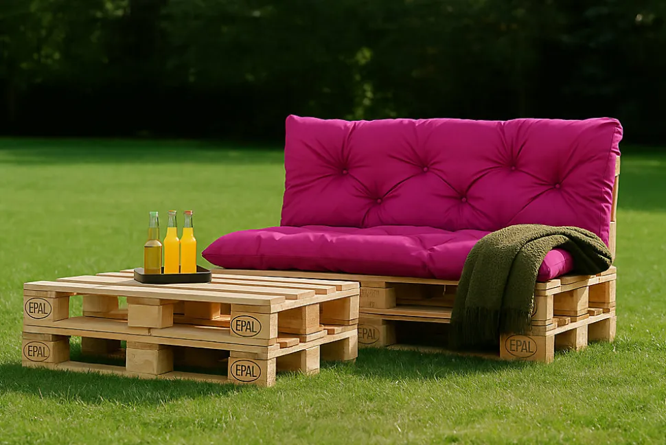 Coussins palettes 120x60 / 120x50cm coussins de palette Rosa, coussins de canapé de jardin, coussin palette exterieur