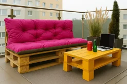 Coussins palettes 120x60 / 120x50cm coussins de palette Rosa, coussins de canapé de jardin, coussin palette exterieur