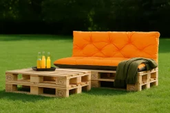 Coussins palettes 120x60 / 120x60cm coussins de palette Orange, coussins de canapé de jardin, coussin palette exterieur