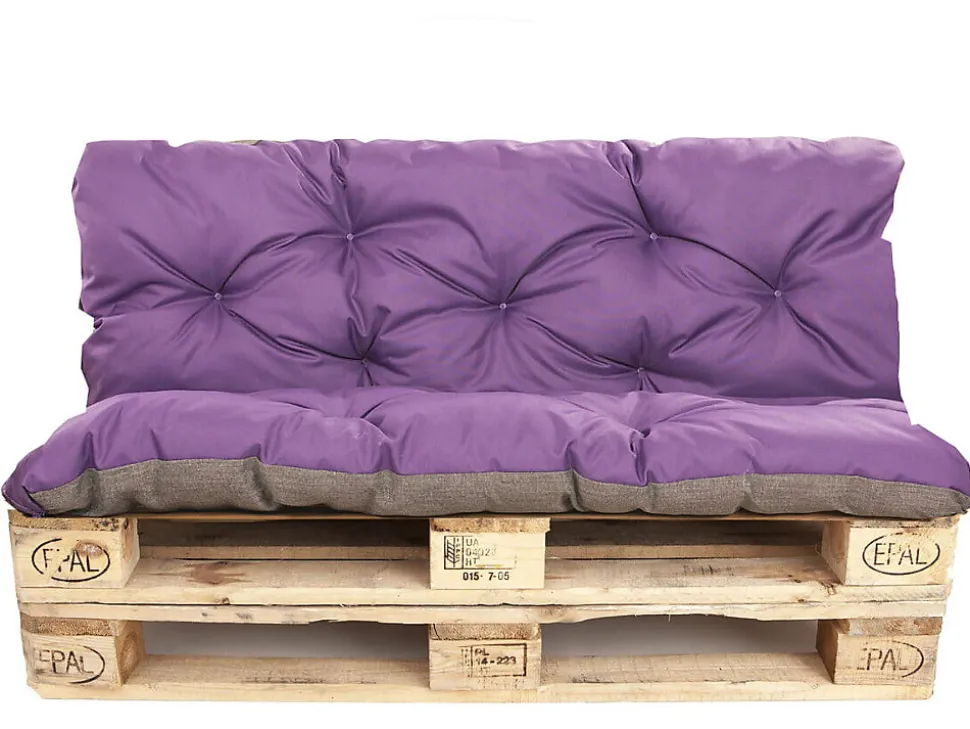 Coussins palettes 120x50 / 120x50cm coussins de palette Violet, coussins de canapé de jardin, coussin palette exterieur