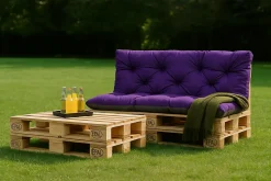 Coussins palettes 120x50 / 120x50cm coussins de palette Violet, coussins de canapé de jardin, coussin palette exterieur